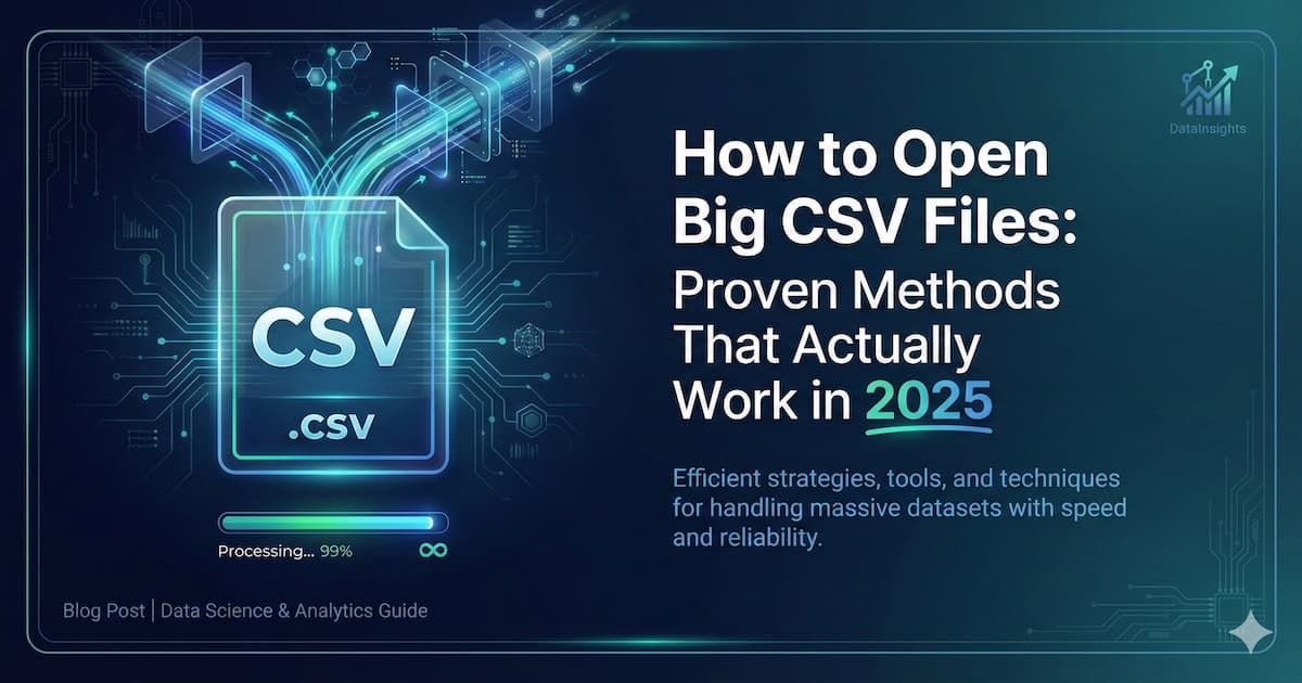 How to Open Big CSV Files: Proven Methods That Actually Work in 2025